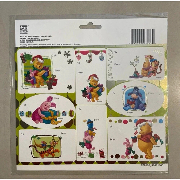 Pooh And Friends Christmas Stickers 16 PC - Picture 2 of 2